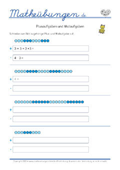 Plusaufgaben und Malaufgaben - Arbeitsblätter