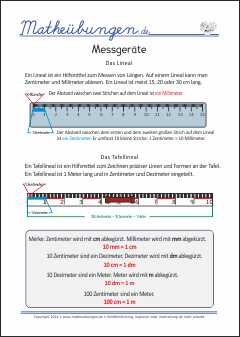 Messgeräte - Größen und Maßeinheiten lernen in Grundschule