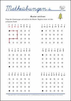 Zeichendiktat - Orientierung & Richtungsangaben - Mathe-Übungen