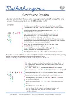 Schriftliche Division