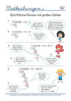 Schriftliche Division mit großen Zahlen