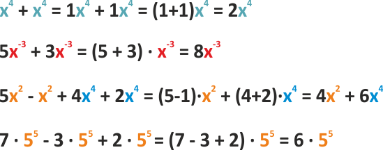 Potenzen addieren oder subtrahieren