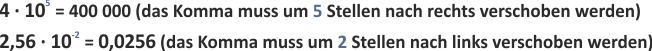 eine Zahl auch wieder in Potenzschreibweise ausschreiben